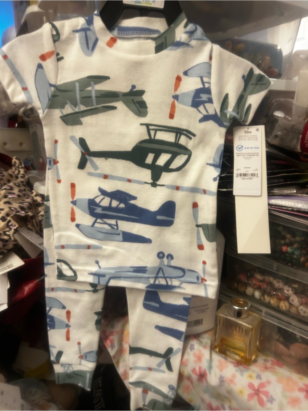 NWT Sz 18 mths airplane pajamas